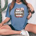 Baseball Mimi Bandana Leopard Fans Mother's Day Women's Oversized Comfort T-Shirt Blue Jean