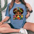 I Am Black History Black Girl Black History Month Junenth Women's Oversized Comfort T-Shirt Blue Jean