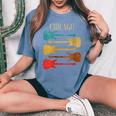 Chicago Concert Rock Music Festival Guitarras Illinois Band Il Cuello Camiseta extragrande cómoda para mujer Blue Jean