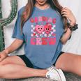 Cute Cardiac Crew Valentine's Day Nurse Cardiology Echo Tech Women's Oversized Comfort T-Shirt Blue Jean