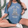 Cute Sarcastic Raccoon Women's Oversized T-Shirt | Cozy and Playful Blue Jean