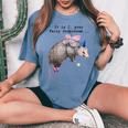 Fairy Godpossum Raccoon Trash Panda Women's Oversized T-Shirt Blue Jean