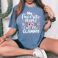 My Favorite People Call Me Glammy Mother's Day Women's Oversized Comfort T-Shirt Blue Jean