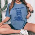 Funny Raccoon Meme Women's Oversized T-Shirt - Comfort & Style Blue Jean