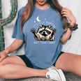 Funny Racoon Women's T-Shirt - Oversized Comfort for Casual Fun Blue Jean