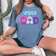 Groovy Spider Dad Matching Family Birthday Girl Party Women's Oversized Comfort T-Shirt Blue Jean