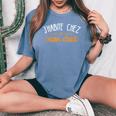 J'habite Chez Mon Chat Cadeau Homme Humour Drôle T-shirt oversize confortable pour femme Blue Jean