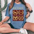 La Historia De Roma La Antigua Roma Camiseta extragrande cómoda para mujer Blue Jean