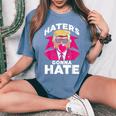 Los Divertidos Enemigos De La Goma De Mascar De Trumpan A Odiar A Donald Trump 2024 Camiseta extragrande cómoda para mujer Blue Jean