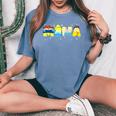 Mama Mom And Dad Birthday Princess Girl Family Matching Women's Oversized Comfort T-Shirt Blue Jean