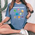 Neurodiverse Universe Space Planet Special Education Teacher Women's Oversized Comfort T-Shirt Blue Jean