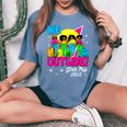 We Outside Girls Trip 2025 Afro Girls Black Together Women's Oversized Comfort T-Shirt Blue Jean