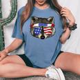 Patriotic Raccoon Women's Oversized T-Shirt | July 4th Trash Panda Blue Jean