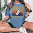 Pew Pew Madafakas Vintage Raccoon Women's Oversized T-Shirt Blue Jean