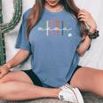Pittie Mama Pit Bull Dog Mom Mother's Day Women's Oversized Comfort T-Shirt Blue Jean