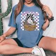 Possum Raccoon Adopt A Cat Team - Women's Oversized T-Shirt Blue Jean