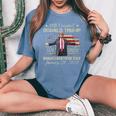 President Donald Trump Inauguration Day 2025 American Flag Women's Oversized Comfort T-Shirt Blue Jean