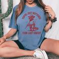 Raccoon Cowboy Oversized Women's T-Shirt - Casual Comfort & Fun Blue Jean