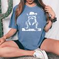 Raccoon Cowboy Western T-Shirt - Comfort Colors - Adults & Kids Blue Jean