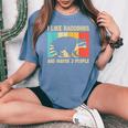 Raccoon Lover Oversized Unisex T-Shirt | Introvert Comfort Blue Jean