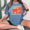 Raccoon Lovers' Oversized Comfort Colors Tee - Unisex Casual Wear Blue Jean