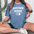 Raccoon Mode Women's Oversized T-Shirt - Fun Animal Lover Style Blue Jean