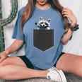 Raccoon Oversized Women's T-Shirt - Cozy Casual Comfort Blue Jean