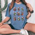Raccoon Pajama Women's T-Shirt - Cozy Christmas Lights Theme Blue Jean