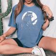 Raccoon Playing Guitar Women's Oversized T-Shirt | Cozy Style Blue Jean