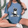 Raccoon Retro Rock T-Shirt - Men, Women, Kids - Oversized Comfort Blue Jean