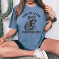 Raccoon Sarcastic Women's Oversized T-Shirt - Comfort Colors Tee Blue Jean