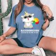 Racoonicorn Trash Panda Women's Oversized T-Shirt - Whimsical Comfort Blue Jean
