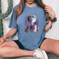 Rats Howling At The Moon Shirt Rat Women's Oversized Comfort Colors T-Shirt Blue Jean