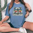 Retro Raccoon Sunglasses Women's Tee | Animal Lovers' Fun Style Blue Jean