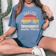 Retro Talk Less Smile More Shirt Historic Hamilton Quote Women's Oversized Comfort Colors T-Shirt Blue Jean