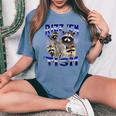 Rizz Autistic Raccoon Meme Women's Oversized T-Shirt | Comfort Colors Blue Jean