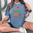 Scout For Girl Cookie Grandma Scouting Family Matching Women's Oversized Comfort T-Shirt Blue Jean