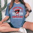 Sorry Girls Mom Is My Valentine Boys Valentines Day Heart Women's Oversized Comfort T-Shirt Blue Jean