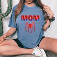 Spider Mom Family Birthday Boy Retro Mother's Day Women's Oversized Comfort T-Shirt Blue Jean