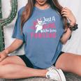 Traje De Esgrima Para Just A Girl Who Loves Fencing Camiseta extragrande cómoda para mujer Blue Jean