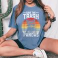 Vintage Raccoon Women's Comfort T-Shirt - Save The Trash Pandas Blue Jean