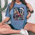 Women’s Comfort Colors Tee - Three Racoon Moon Meme Design Blue Jean