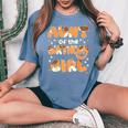 Aunt Of The Birthday Girl Dog Family Party Decorations Women's Oversized Comfort T-Shirt Mustard