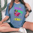 Its Mardi Gras Yall With Flamingo For New Orleans Carnival Women's Oversized Comfort T-Shirt Mustard