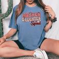 Mother Daughter Squad Matching Mom Groovy Women's Oversized Comfort T-Shirt Mustard