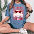 Retro Groovy Valentines Day Girl Valentine Vibes Women's Oversized Comfort T-Shirt Mustard