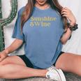 Summer Treats Sunshine And Wine Blend Of Relax And Fun Women's Oversized Comfort T-Shirt Mustard