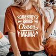Broke Cheer Mama Cheer Mom Of A Cheerleader Mother Women's Oversized Comfort T-Shirt Crimson Broke Cheer Mama Cheer Mom Of A Cheerleader Mother Women's Oversized Comfort T-Shirt Crimson