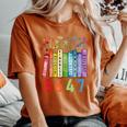 Equal Rights Book Flower Anti Trump Feminist Rights Women's Oversized Comfort T-Shirt Crimson