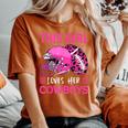 This Girl Loves Her Cowboys Football American Lovers Cowboys Women's Oversized Comfort T-Shirt Crimson